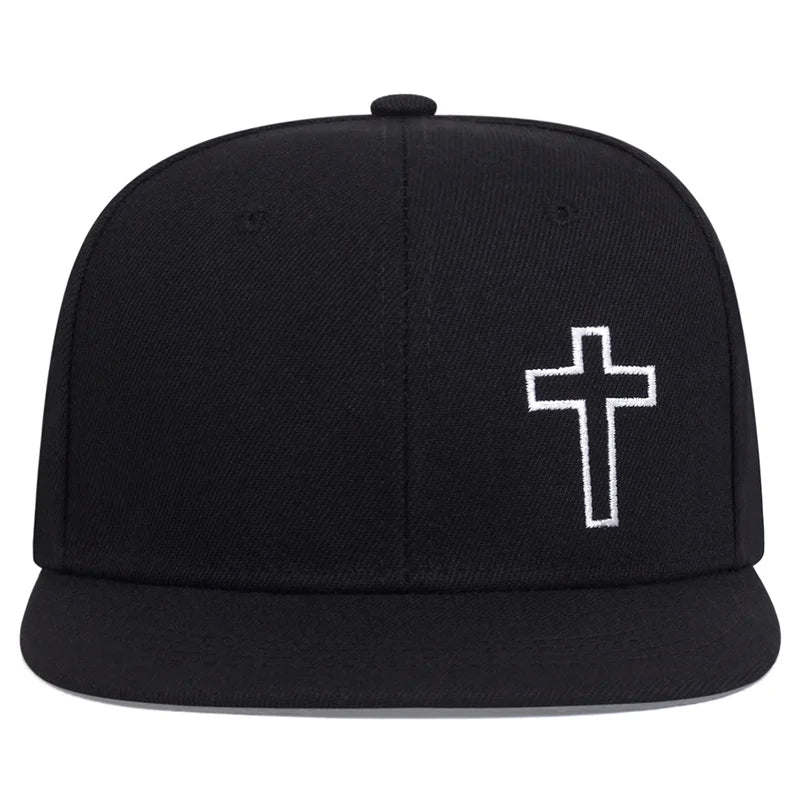 Unisex Cross Embroidery Hip-hop Hats Outdoor Adjustable Casual Baseball Caps Sunscreen Hat