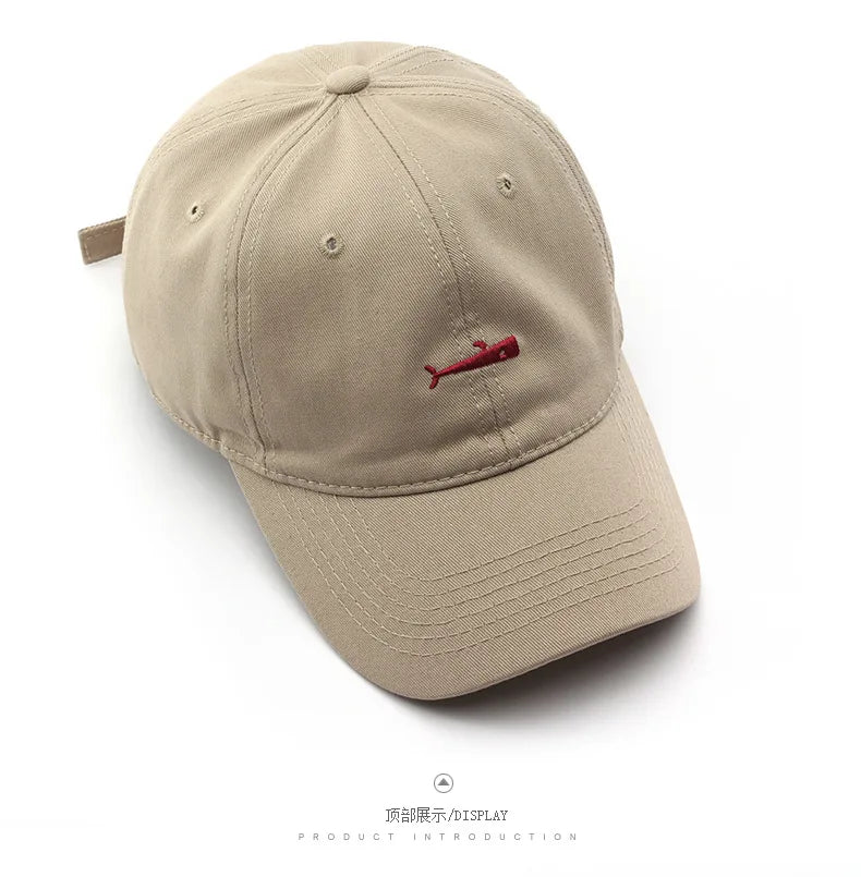 Retro Snapback Hat | Unisex Baseball Cap with Fish Embroidery | Lightweight Summer Visor | Adjustable Dad Hat for Men & Women‌