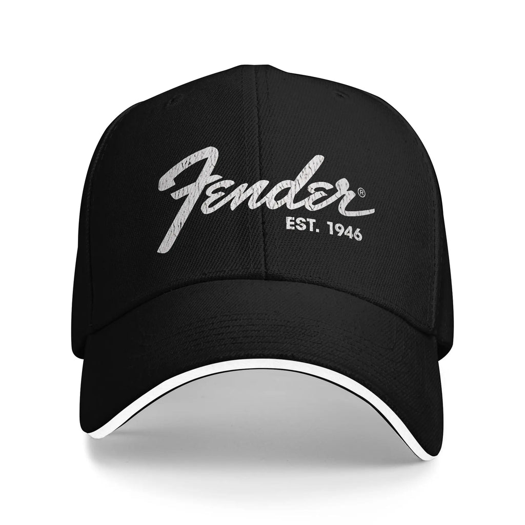Fender Jimi Hendrix Electric Guitar Baseball Cap  Fashion Trucker Hat Summer Unisex-Teens Outdoor Sport Snapback Cap