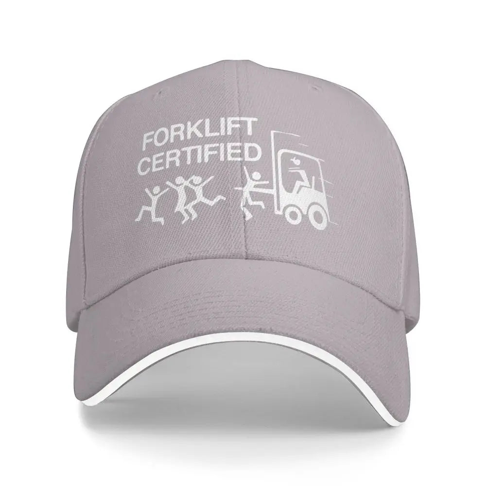 Baseball Caps Funny Forklift Operator Forklift Certified Casquette Outdoor Unisex Spring Caps