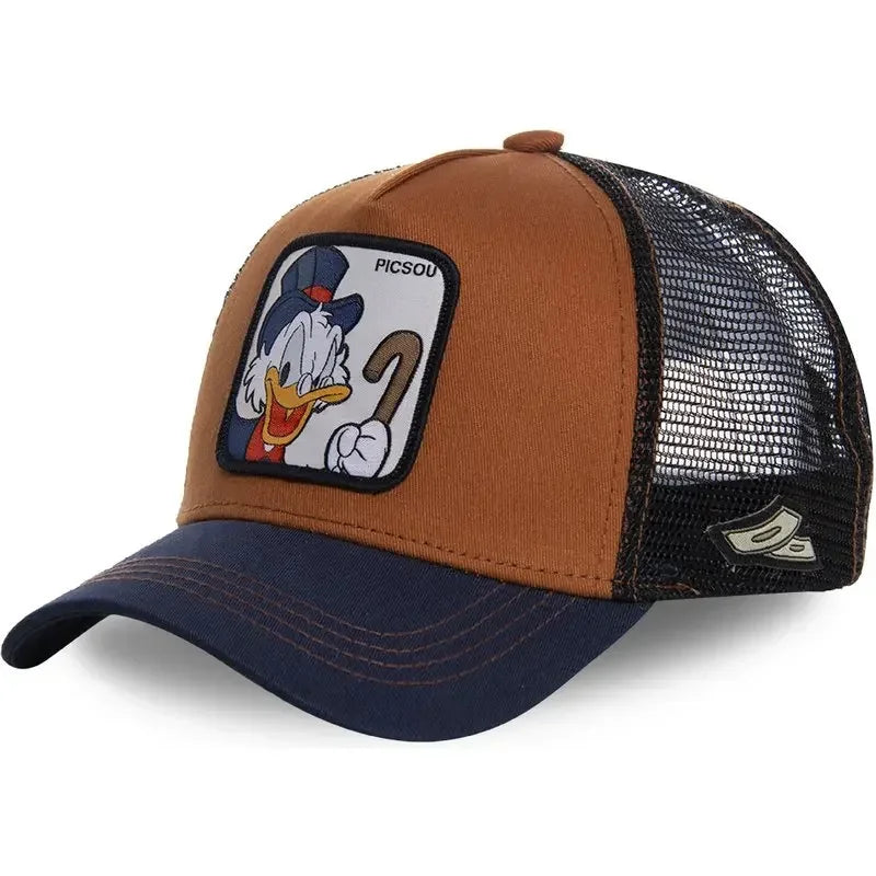 Anime Cartoon Snapback Baseball Cap for Men and Women High Quality Cotton Hip Hop Dad Hat Trucker Mesh Hat Dropshipping