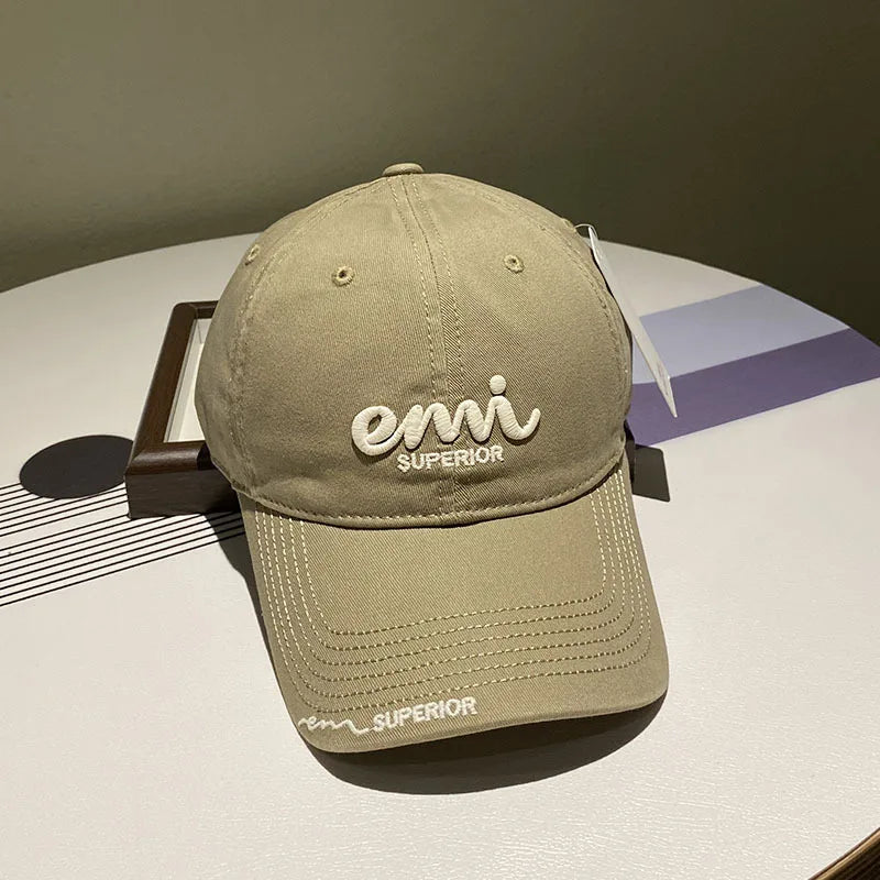 Trendy Embroidered Baseball Cap - Cotton Fabric,inner Lining, Unisex Style for Daily Wear