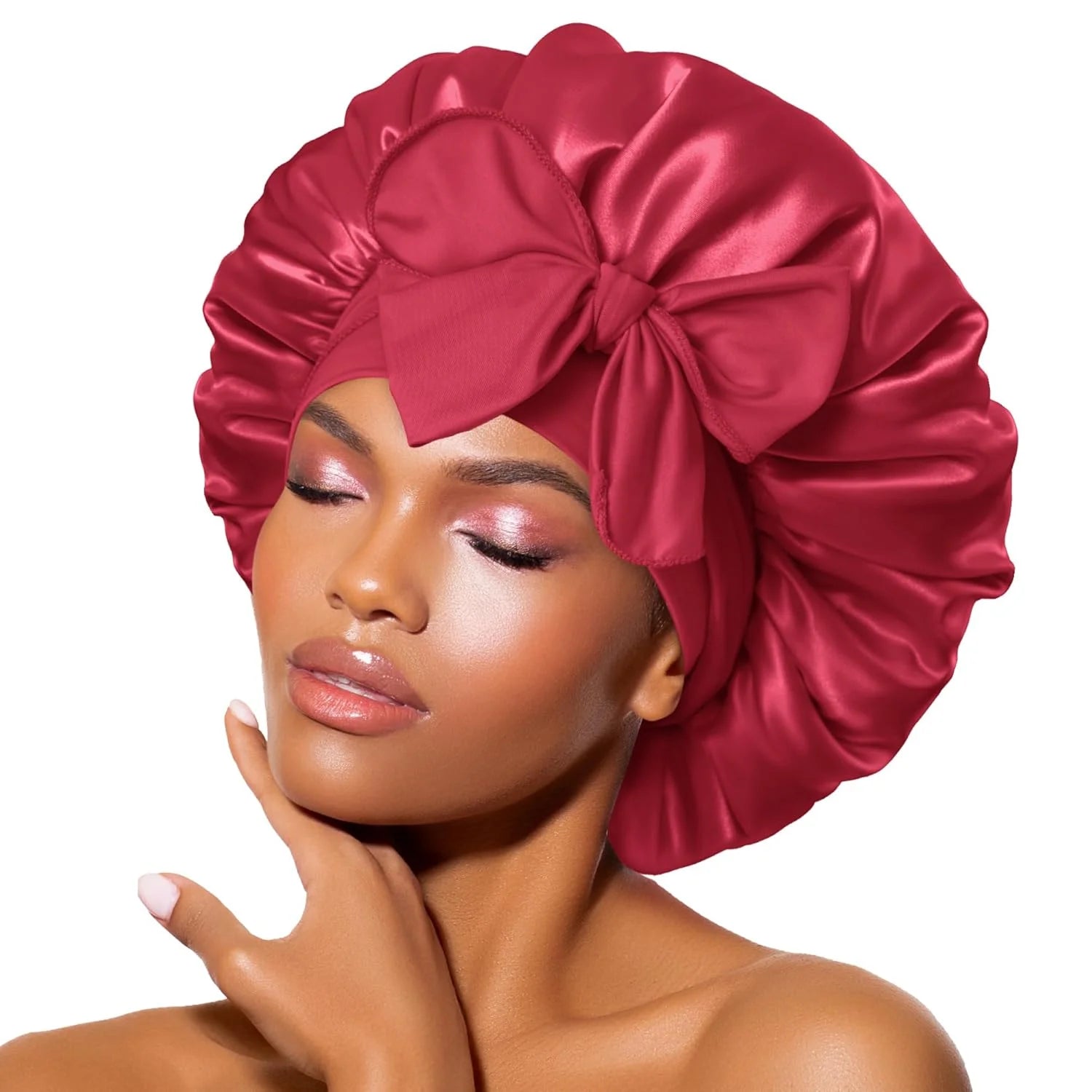 New Bonnet Sleep Cap Hair Band For Women Ladies Coffon Black Night Cap Hair Care Bonnet Nightcap Fashion Nightcap