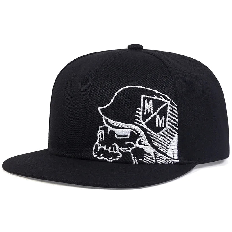 1pc Unisex Skull Embroidery Embroidery Hip-hop Hats Spring and Autumn Outdoor Adjustable Casual Baseball Caps Sunscreen Hats