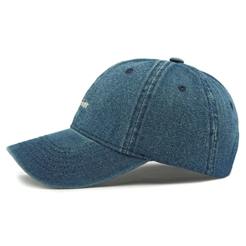 Snapback Cap Spring Summer Washable Denim Embroidery Baseball Caps For Men And Women 모자 골프용품 땡처리 кепка casquette gorras hombre