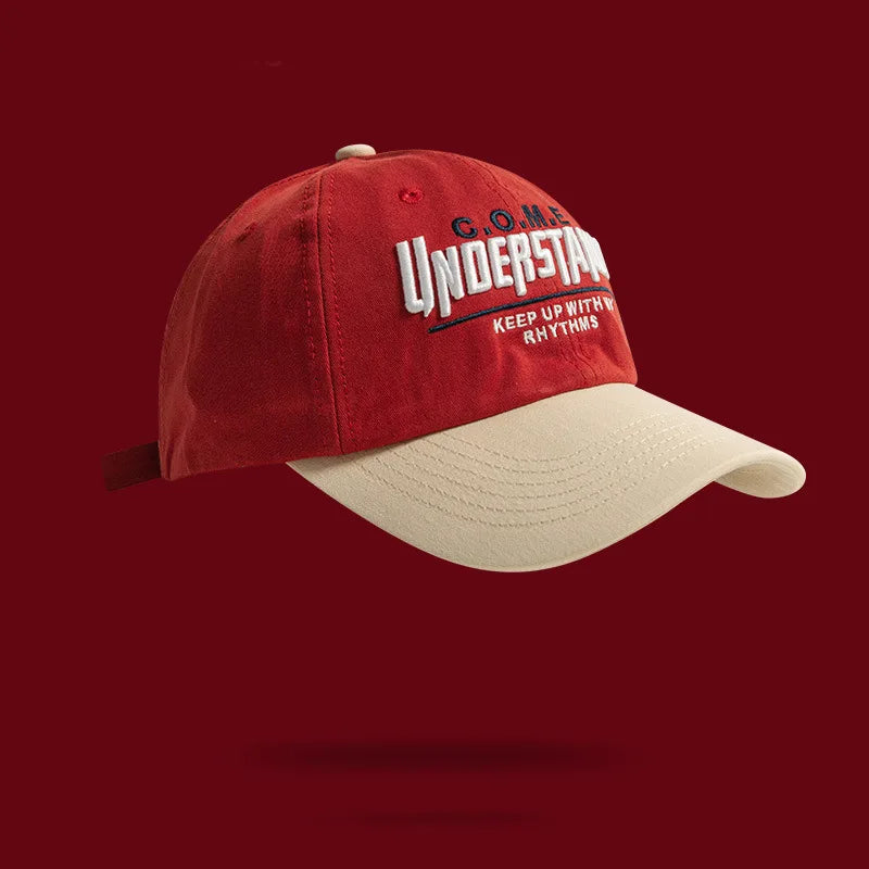 Baseball Cap New Spring Summer Large Head Size Embroidered Color Block Versatile Sports Daily Trendy Parent Kid Women Boys