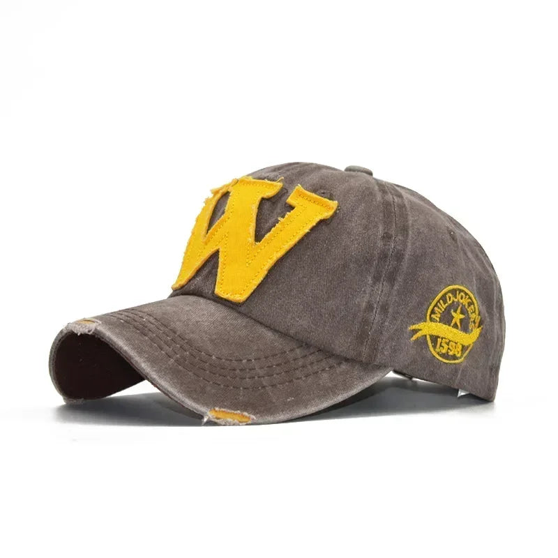 Embroidery Letter W Baseball Cap Snapback Caps Bone casquette Hat Distressed Wearing Fitted Hat For Men Custom Hats