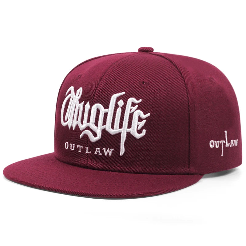 2025 Fashion Fastball CAP Thuglife Embroidery Hiphop Baseball Cap Snapback Hat Adult Outdoor Casual Sun Casual Bone Dropshipping