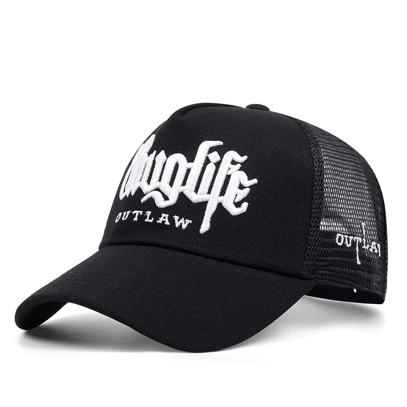 2025 Fashion Fastball CAP Thuglife Embroidery Hiphop Baseball Cap Snapback Hat Adult Outdoor Casual Sun Casual Bone Dropshipping