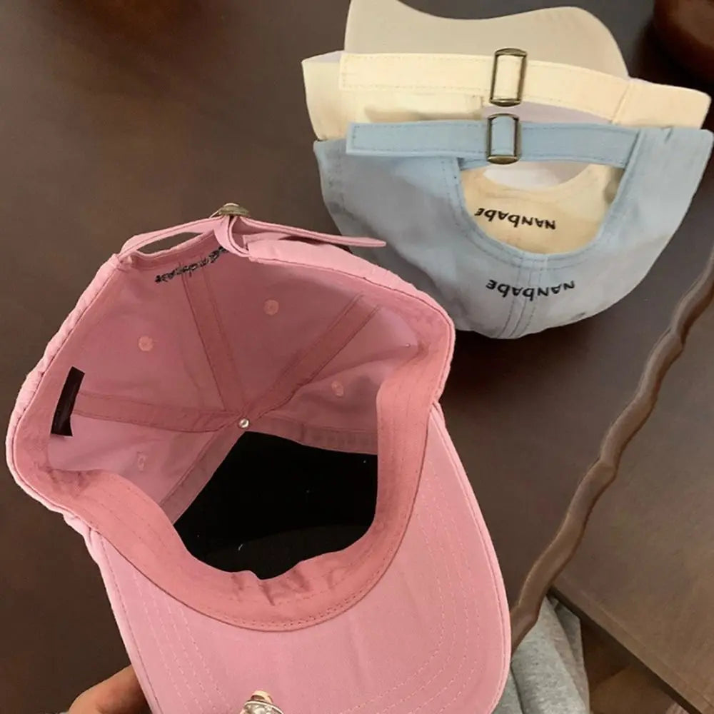 Fashion Embroidered Embroidery Baseball Cap Animals Cotton Canvas Baseball Hat Peaked Cap Sun Cap Sun Hat Girl