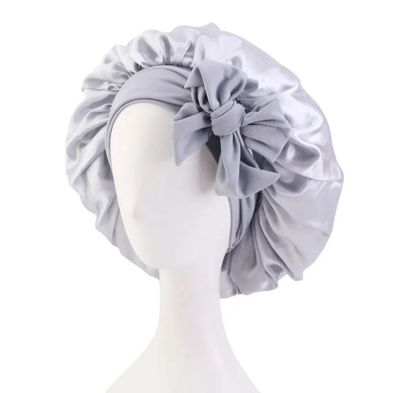 Women Hair Bonnet for Sleeping Bonnets Larger Sleeping Hat with Elastic Tie Band Adjustable for Women Curly Natural Hair