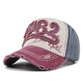 Baseball Cap Distressed 1962 Shabby Embroidered Adjustable Breathable Cotton Snapback Hat Unisex Outdoor Trendy Streetwear Style