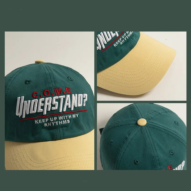 Baseball Cap New Spring Summer Large Head Size Embroidered Color Block Versatile Sports Daily Trendy Parent Kid Women Boys