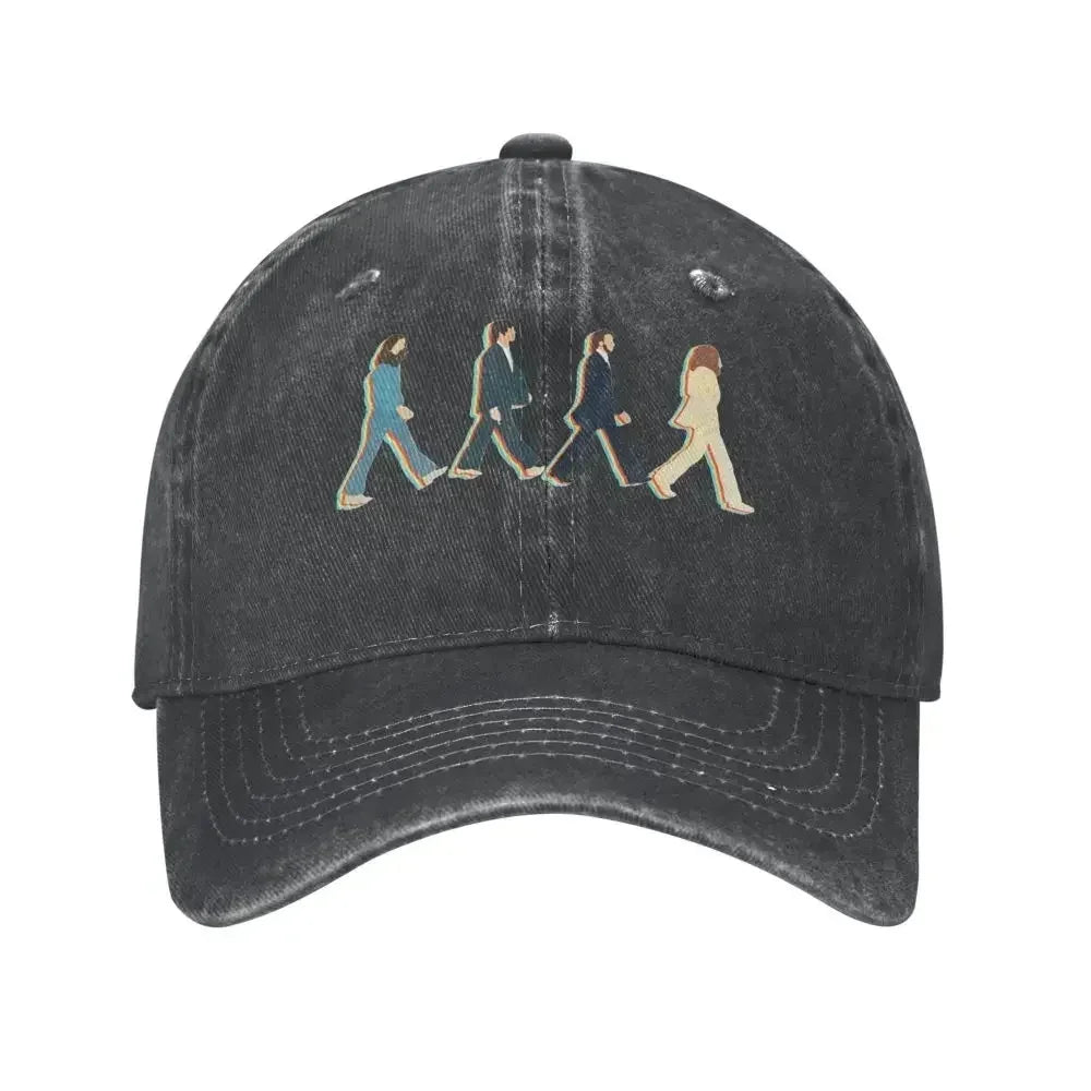 Casual Road Music The Beatle Baseball Caps Unisex Style Distressed Denim Headwear Outdoor Travel Adjustable Fit Hats Cap