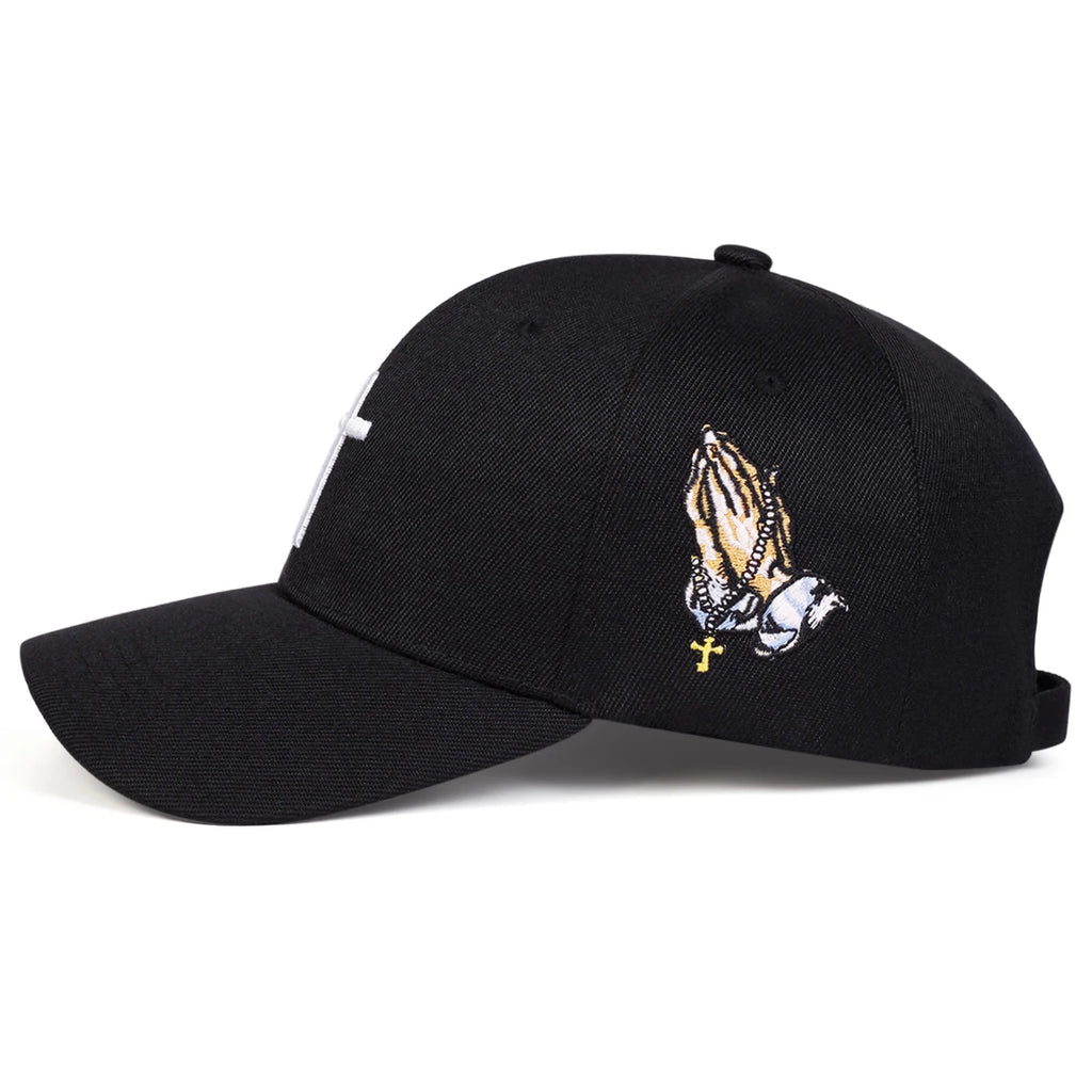 Unisex Cross Embroidery Baseball Caps Spring Autumn Outdoor Adjustable Casual Hats Sunscreen Hat Sports Cap