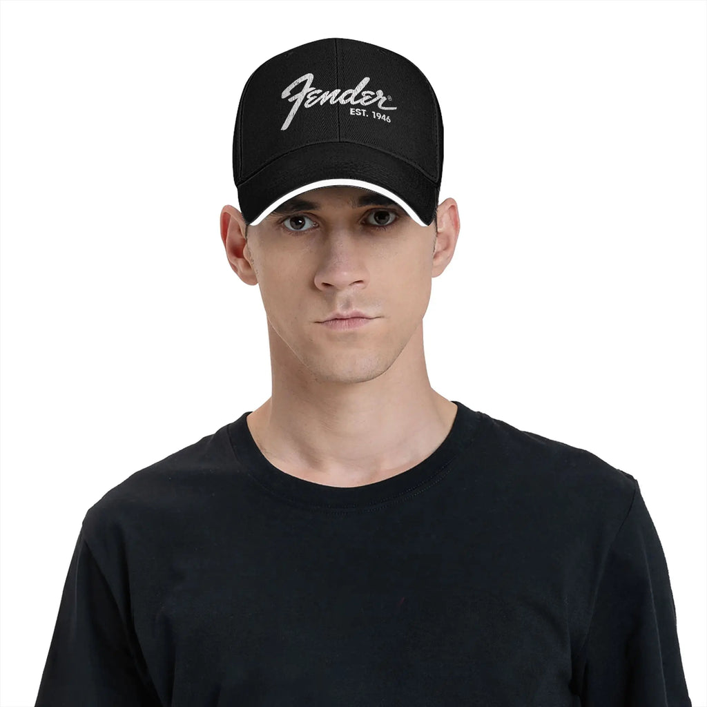 Fender Jimi Hendrix Electric Guitar Baseball Cap  Fashion Trucker Hat Summer Unisex-Teens Outdoor Sport Snapback Cap