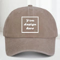Custom-washed vintage baseball caps made of washable cotton material, breathable. Customized logo for events
