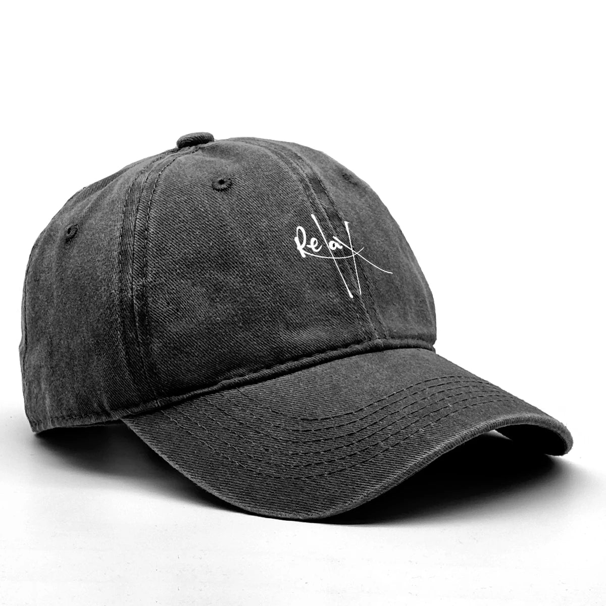 Relax Print Snapback Baseball Caps Mesh Hat Casual Slouchy Adjustable Caps Ideal Choice For Outdoor Sports One Size Fits All