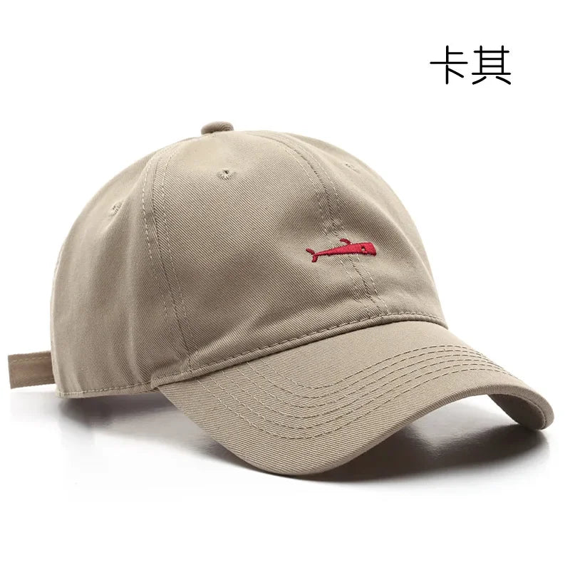 Retro Snapback Hat | Unisex Baseball Cap with Fish Embroidery | Lightweight Summer Visor | Adjustable Dad Hat for Men & Women‌