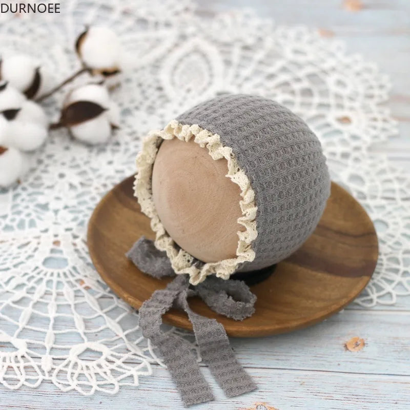 Newborn Bonnet  Lace Hat Newborn Photography Props Accessories Bebe Photo Shoot Caps