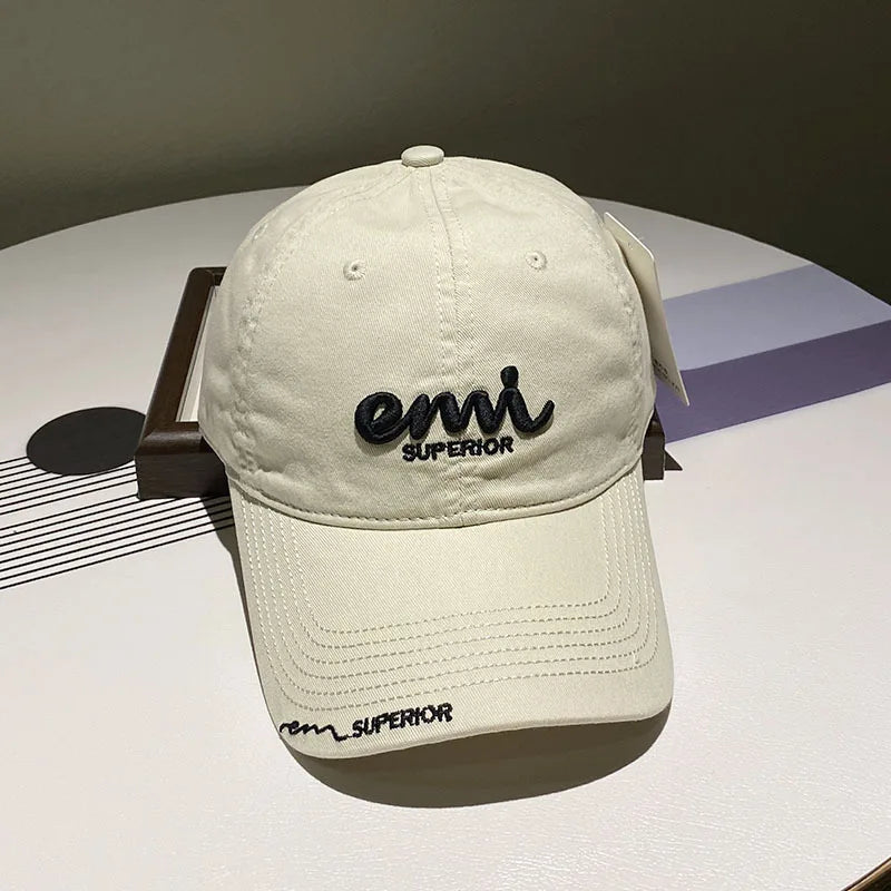 Trendy Embroidered Baseball Cap - Cotton Fabric,inner Lining, Unisex Style for Daily Wear