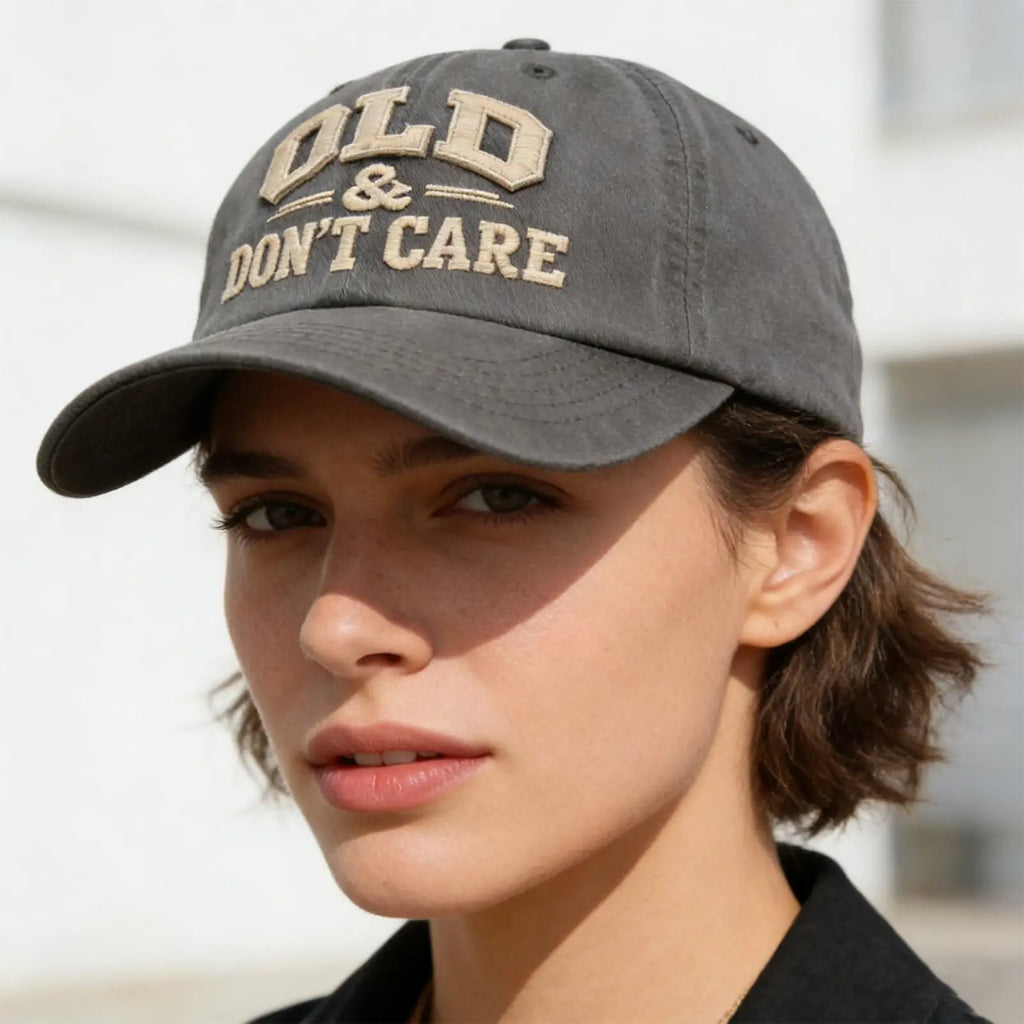 Baseball Caps Letter OLD Dont Care Embroidery Retro Washed Cotton Baseball Cap For Men Women Snapbacks Outdoor Sport Sun Hat