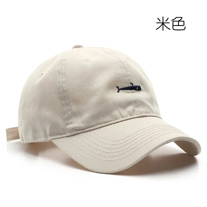 Retro Snapback Hat | Unisex Baseball Cap with Fish Embroidery | Lightweight Summer Visor | Adjustable Dad Hat for Men & Women‌