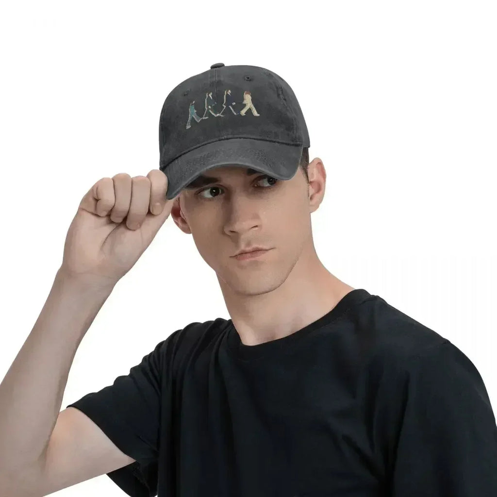 Casual Road Music The Beatle Baseball Caps Unisex Style Distressed Denim Headwear Outdoor Travel Adjustable Fit Hats Cap