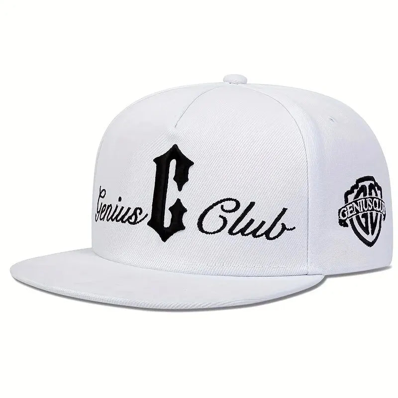 Unisex C Letter Side GENIUS CLUB Embroidery Hip-hop Hats Outdoor Adjustable Casual Baseball Caps Sunscreen Hat
