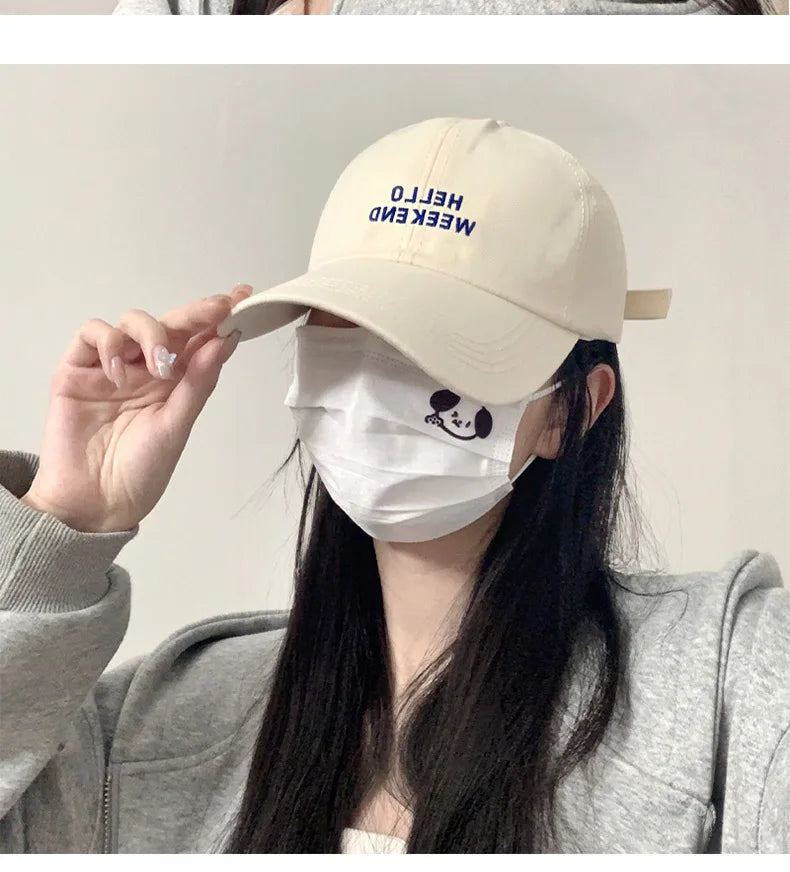 Women Baseball Cap Fashion Spring Summer Oversized Embroidered Letters Curved Brim Daily Wear Outdoor Sports For Big Head