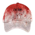 Trendy 3D Printed Halloween Hat Tie-Dye Horror Holiday Sunshade Duck Tongue Hat Anti-sun UV Protection Party Caps Outdoor
