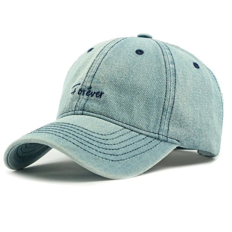 Snapback Cap Spring Summer Washable Denim Embroidery Baseball Caps For Men And Women 모자 골프용품 땡처리 кепка casquette gorras hombre