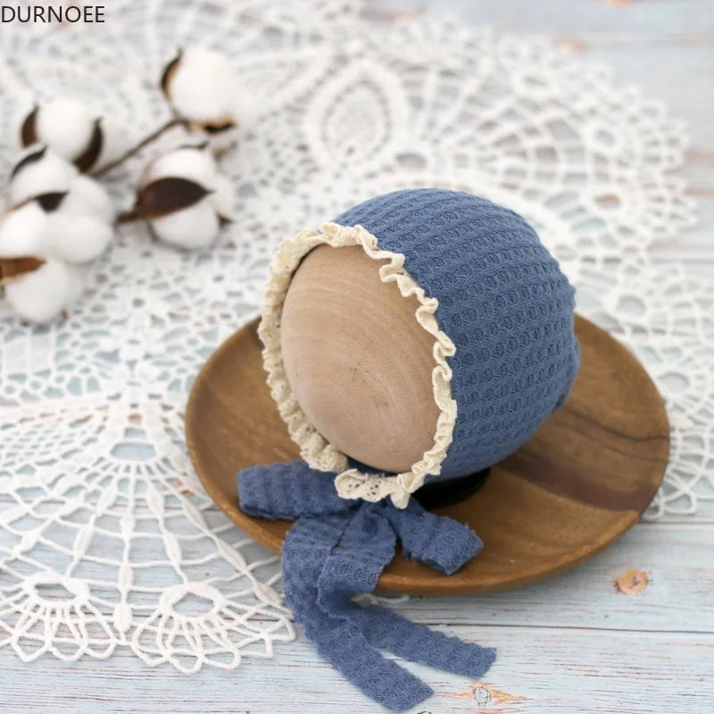 Newborn Bonnet  Lace Hat Newborn Photography Props Accessories Bebe Photo Shoot Caps