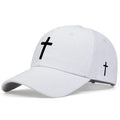 Unisex Cross Embroidery Baseball Caps Outdoor Adjustable Spring and Autumn Casual Sunscreen Hat