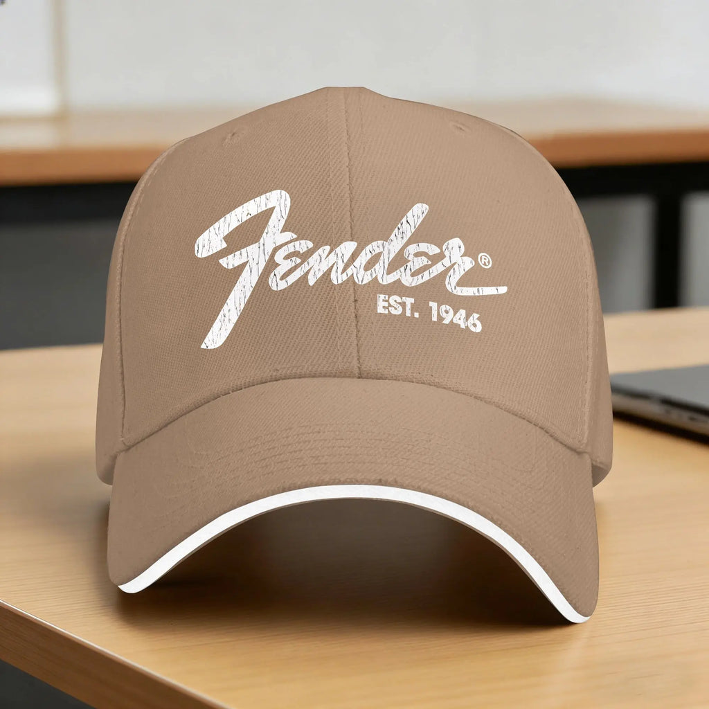 Fender Jimi Hendrix Electric Guitar Baseball Cap  Fashion Trucker Hat Summer Unisex-Teens Outdoor Sport Snapback Cap