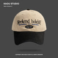Baseball Cap  Contrast Color Fashion Children's Peaked Cap Korean Style Trendy Men and Women Big Head Circumference Couple Hat