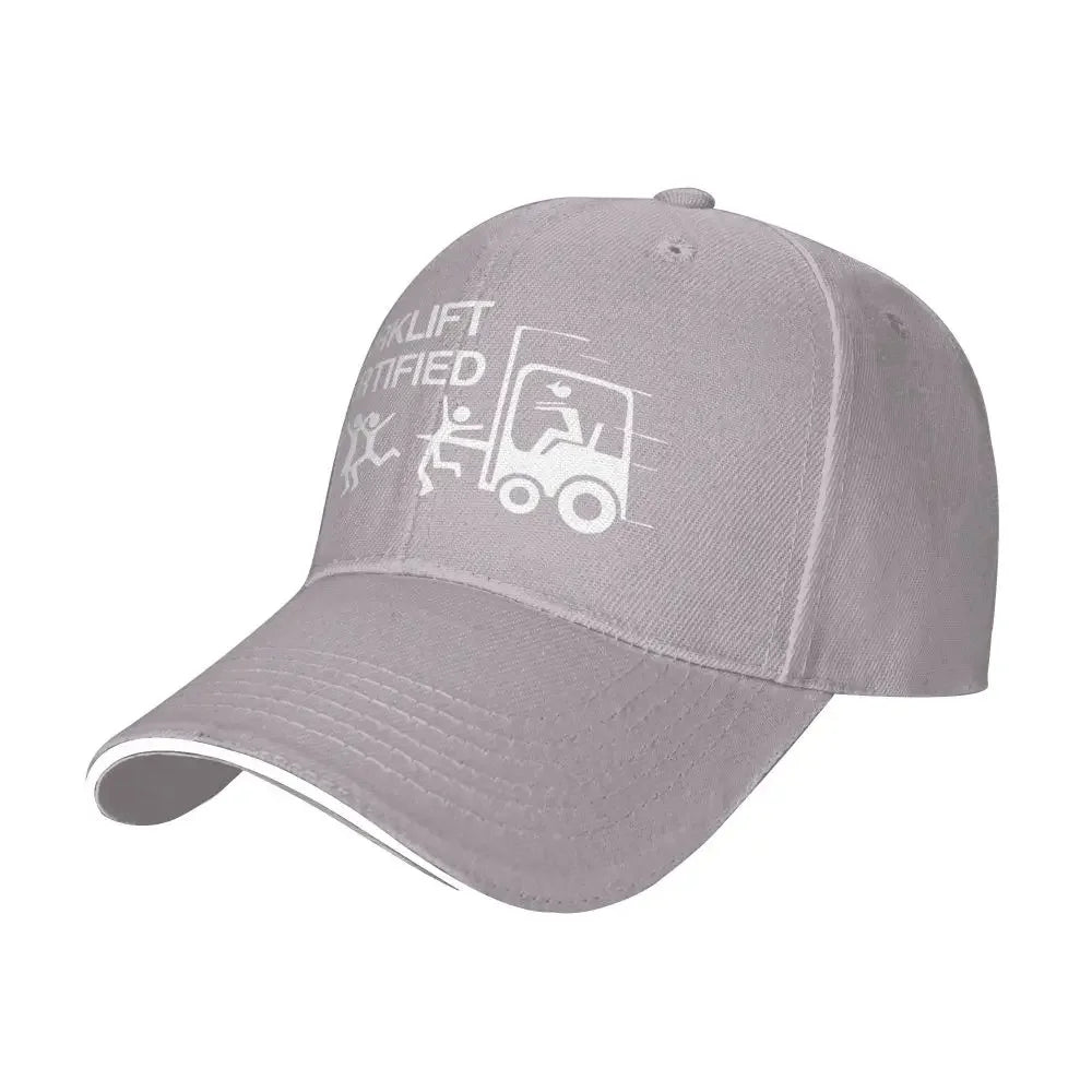 Baseball Caps Funny Forklift Operator Forklift Certified Casquette Outdoor Unisex Spring Caps