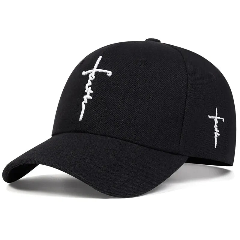 Casquette de Baseball Broderie Fashion Faith Hommes Femmes Printemps Été Chapeaux de Soleil Coton Snapback Unisexe Hip Hop Casquettes Trucker Gorras