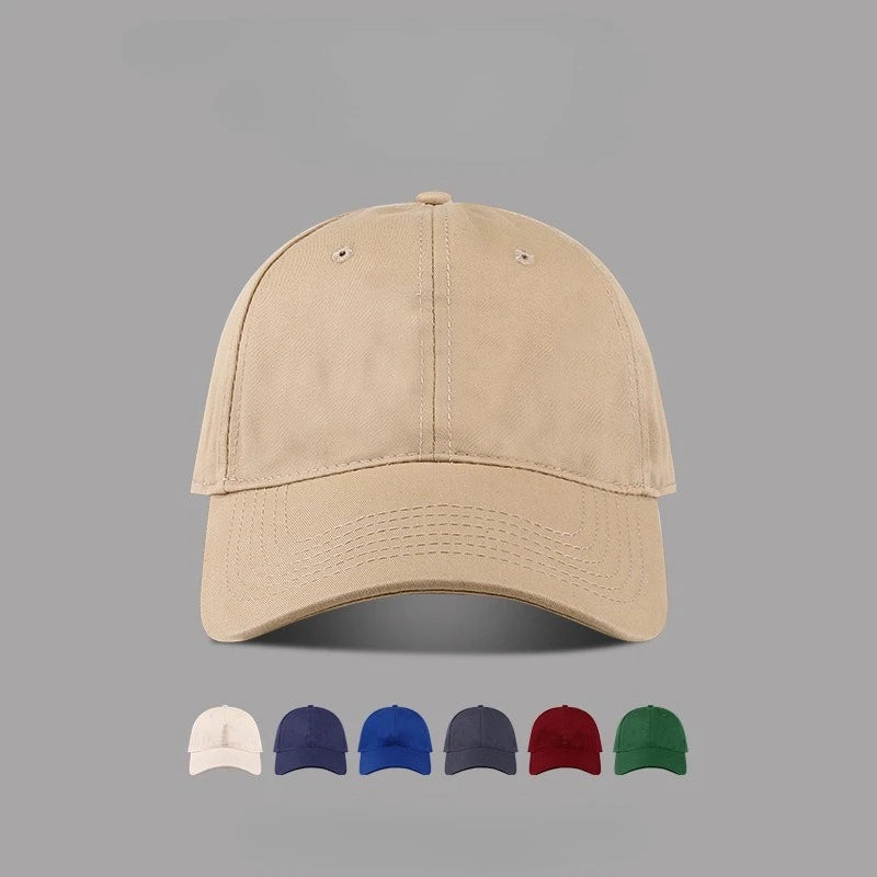Big Size Baseball Caps Solid Color Big Head Soft Cotton Extra Large Size Women's Low Profile Golf Hats OverSize Caps For Men