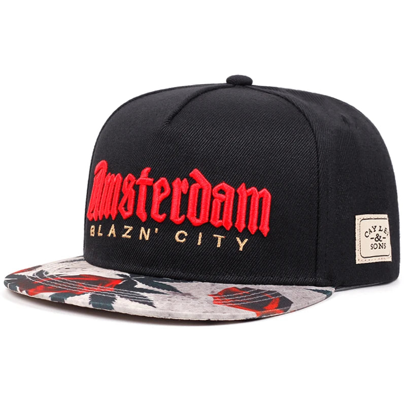 2025 Trendy Fashion New Flat brimmed Hat Men's Personalized HipHop Hat Women's Outdoor Leisure Cycling Sunshade Hat Baseball Hat