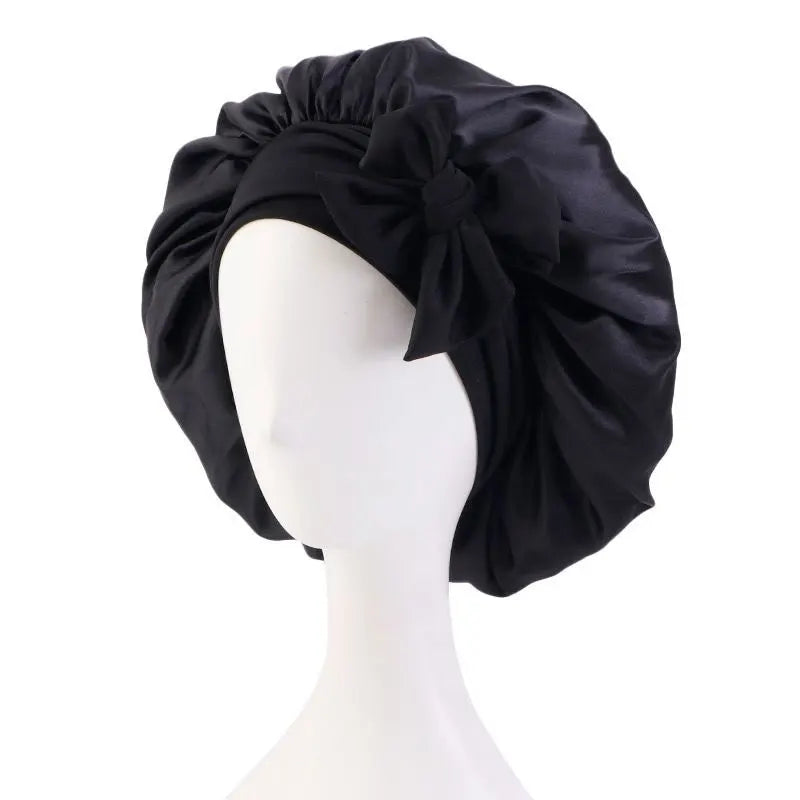 Women Hair Bonnet for Sleeping Bonnets Larger Sleeping Hat with Elastic Tie Band Adjustable for Women Curly Natural Hair