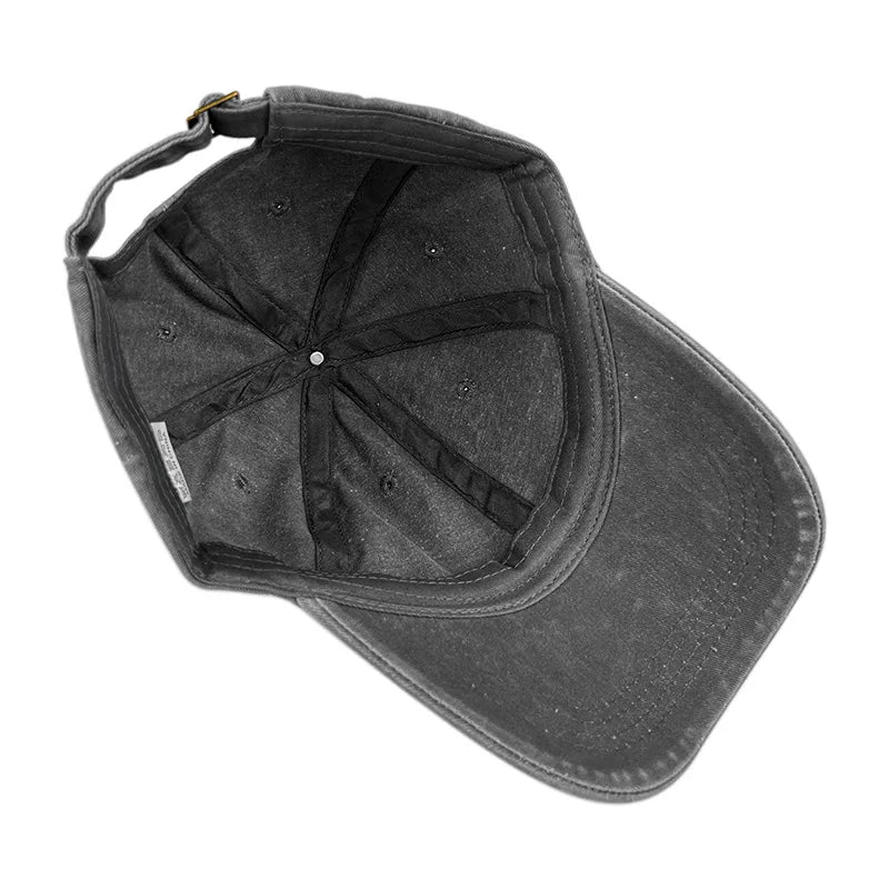 Basic Solid Baseball Cap Vintage Washed Distress Cotton Low Profile Hat Adjustable Sports Hat