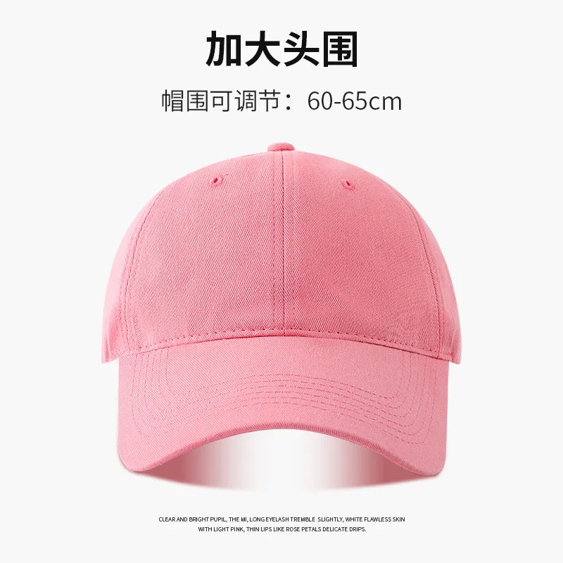 Big Size Baseball Caps Solid Color Big Head Soft Cotton Extra Large Size Women's Low Profile Golf Hats OverSize Caps For Men