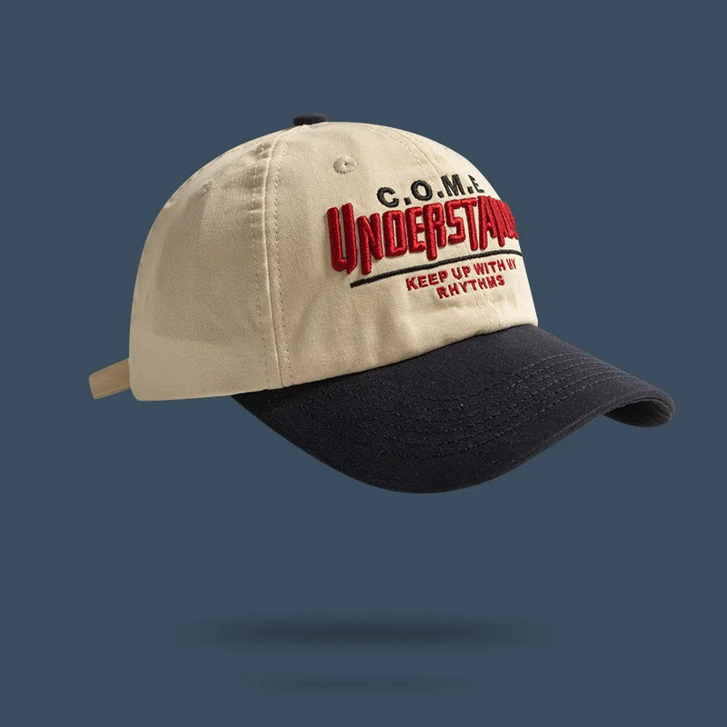 Baseball Cap New Spring Summer Large Head Size Embroidered Color Block Versatile Sports Daily Trendy Parent Kid Women Boys