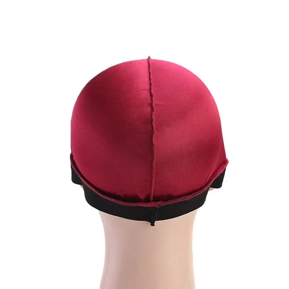 Beanie Solid Color Men Durag Hats Elastic Breathable Wave Caps Multicolor Polyester Multicolor Durag Cap Men