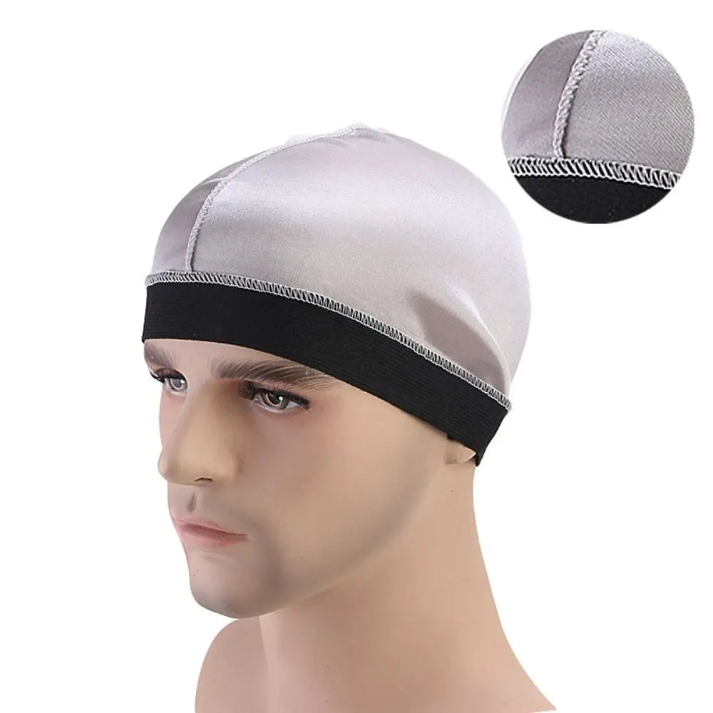 1PC Men Multicolo Durag Hat Wave Caps Head Wrap Solid Color Elastic Breathable Beanie Headwrap Bonnet Durag Cap For Male