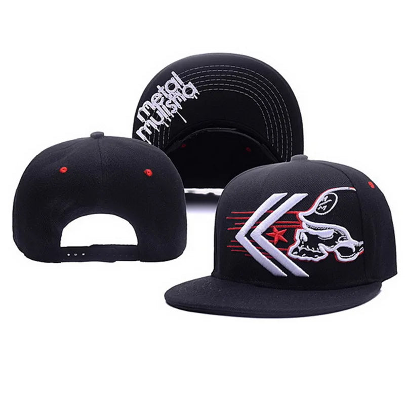 1pc Unisex Skull Embroidery Embroidery Hip-hop Hats Spring and Autumn Outdoor Adjustable Casual Baseball Caps Sunscreen Hats