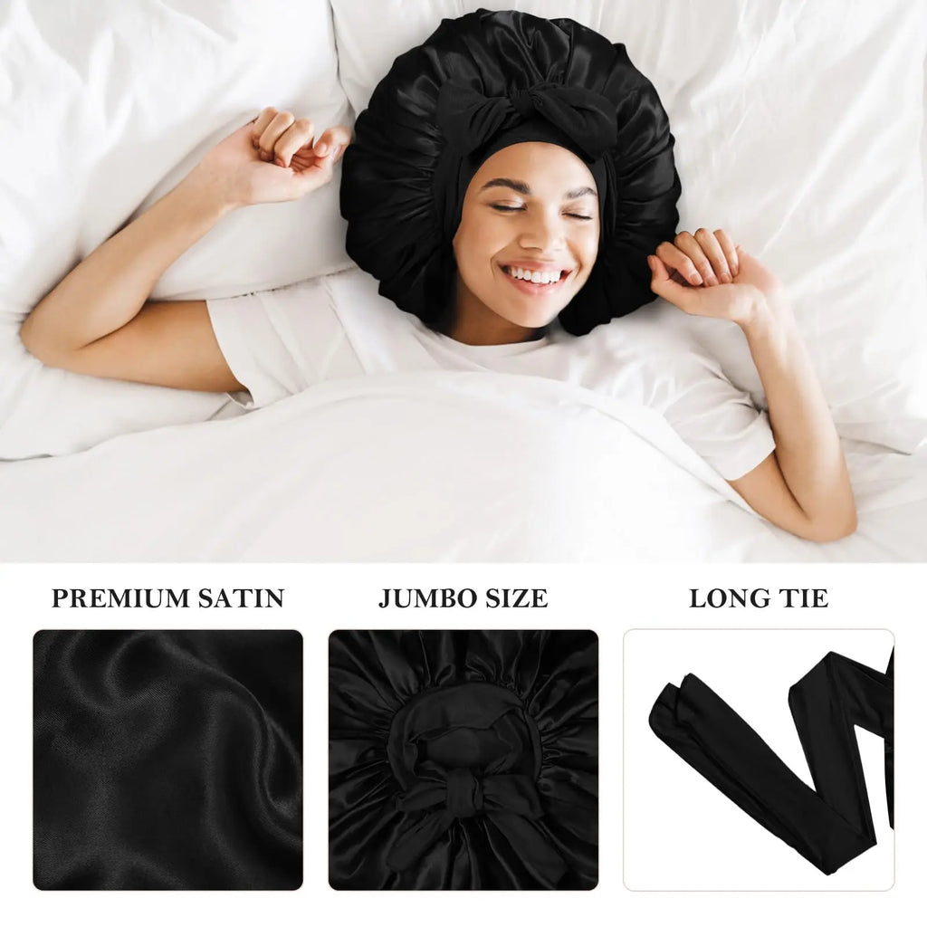 Satin Bonnet Silk Bonnet for Sleeping Hair Bonnet Adjustable Bonnet Sleep Bonnet Night Cap Bonette for Women Curly Hair