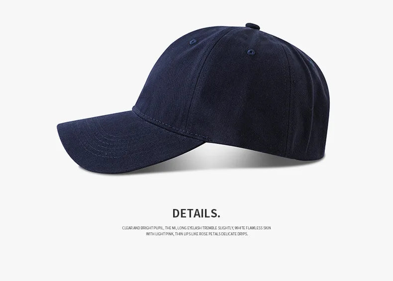 Big Size Baseball Caps Solid Color Big Head Soft Cotton Extra Large Size Women's Low Profile Golf Hats OverSize Caps For Men