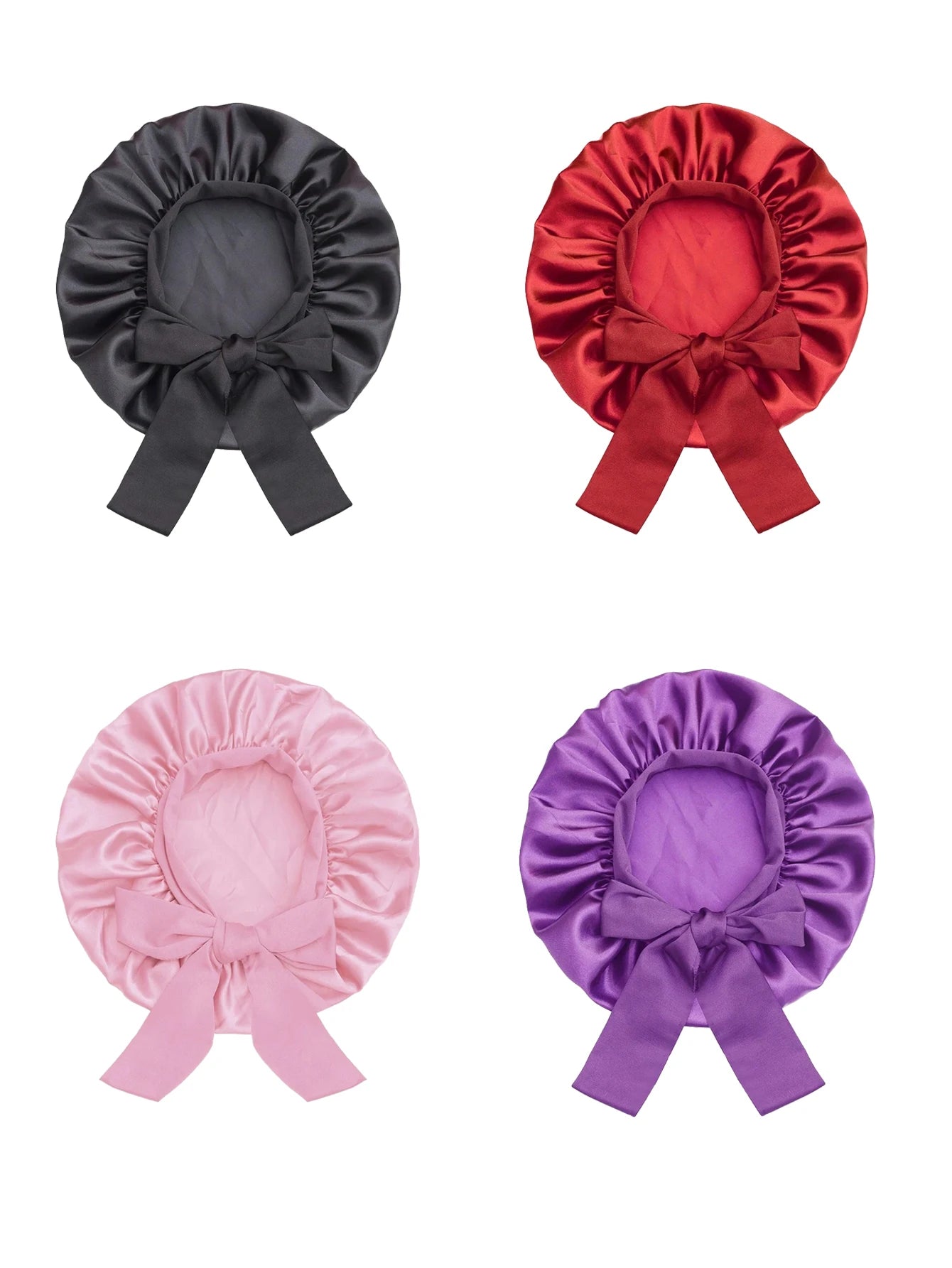 Bonnet for Kids, Kids Bonnets for Girls, Satin Silk Hair Bonnet for Sleeping, Soft Wide Band Sleep Cap for Curly Hair Braids